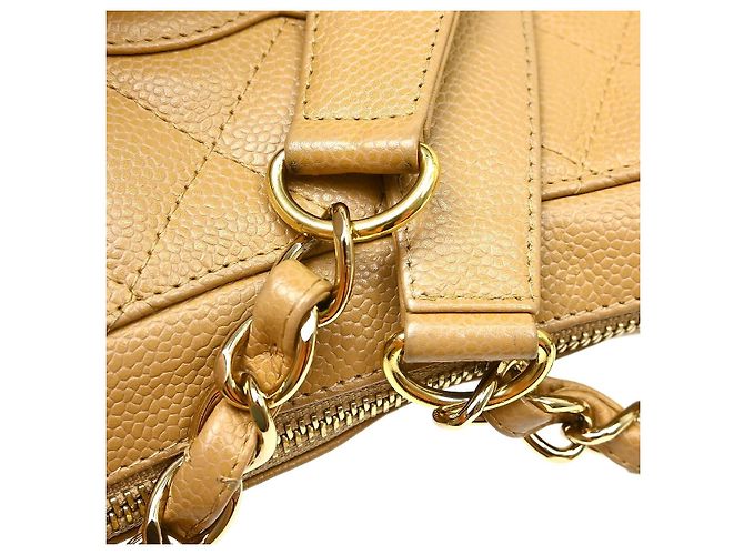 Chanel Timeless CC Chain Quilted Caviar Small Beige - vista 6