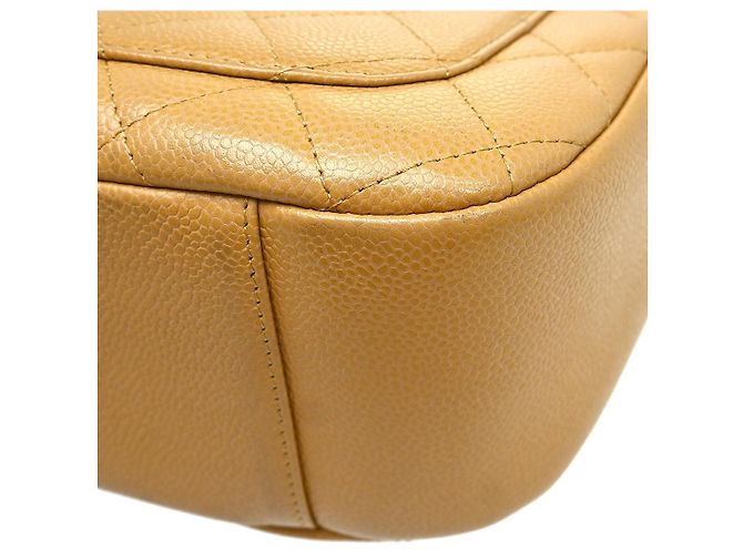Chanel Timeless CC Chain Quilted Caviar Small Beige - vista 7