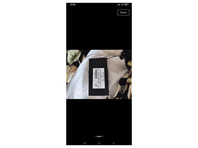 Autre Marque Saint Laurent Samtkleid mit Blumenprint Braun Schwarz Gelb - Ansicht 4