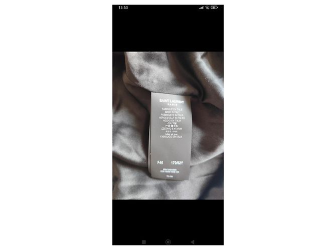Autre Marque Saint Laurent Samtkleid mit Blumenprint Braun Schwarz Gelb - Ansicht 6