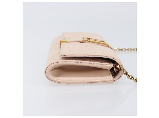 Versace Greca Goddess Convertible Clutch Leather Mini Rosa - vista 3