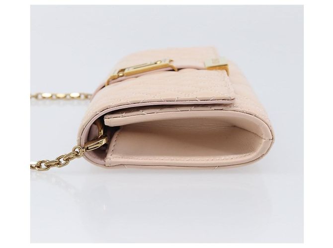 Versace Greca Goddess Convertible Clutch Leather Mini Rosa - vista 4