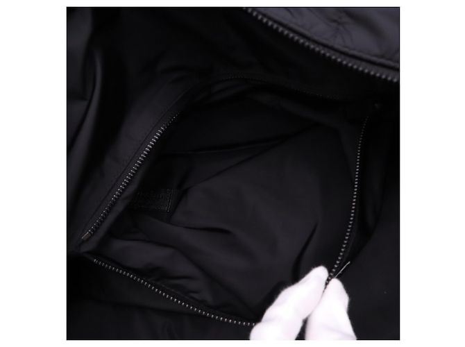 Borsa Duffel Nux in nylon nero Yves Saint Laurent - vista 12