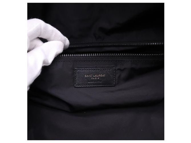 Borsa Duffel Nux in nylon nero Yves Saint Laurent - vista 14