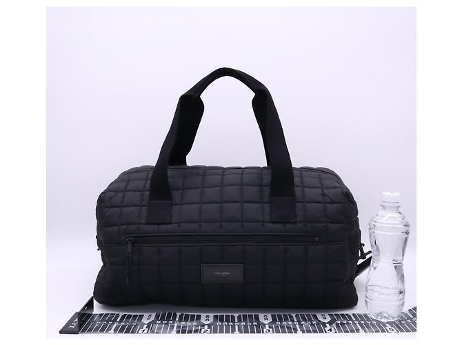Borsa Duffel Nux in nylon nero Yves Saint Laurent - vista 3