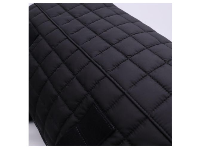 Borsa Duffel Nux in nylon nero Yves Saint Laurent - vista 4