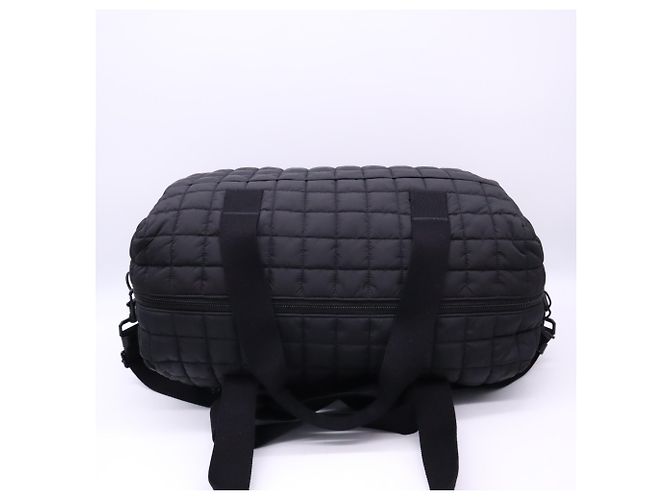 Borsa Duffel Nux in nylon nero Yves Saint Laurent - vista 8