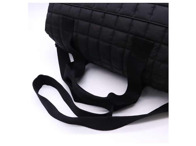 Borsa Duffel Nux in nylon nero Yves Saint Laurent - vista 9