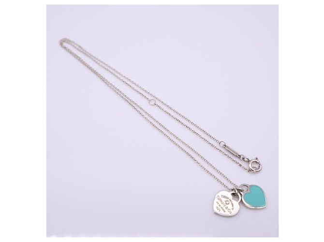 Autre Marque Collana con pendente Tiffany Turn to Heart Argento Blu - vista 8