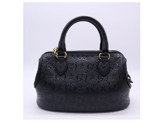 Gucci GG Embossed Star Handtasche Medium Braun Beige - Ansicht 2