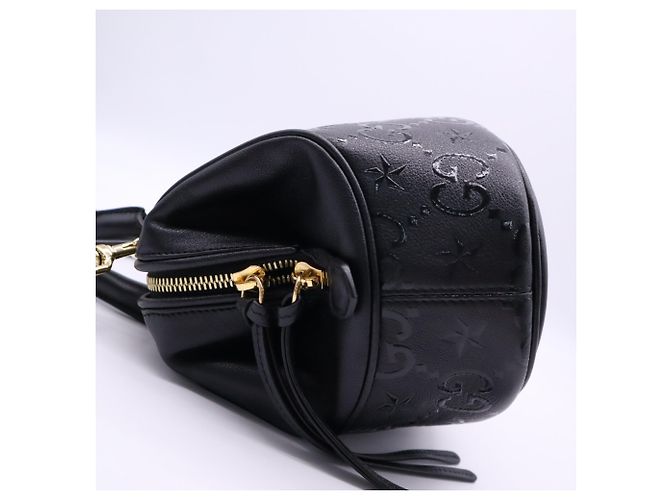 Gucci GG Embossed Star Handtasche Medium Braun Beige - Ansicht 5