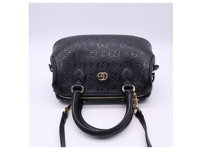 Gucci GG Embossed Star Handtasche Medium Braun Beige - Ansicht 8