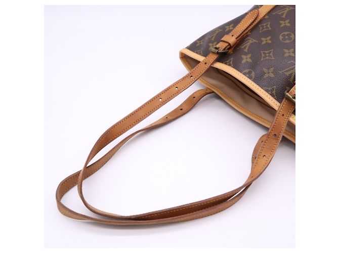 Borsa Louis Vuitton Monogram Bucket GM Marrone Beige - vista 8