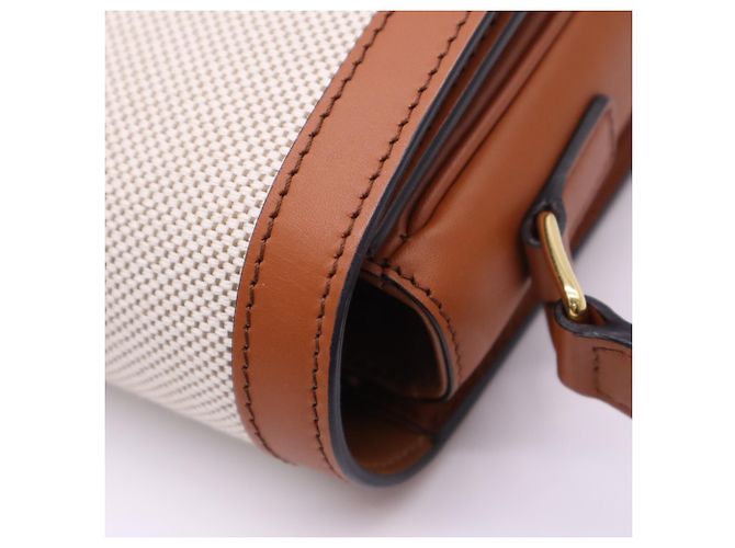 Céline Celine Classic Triomphe Medium Schultertasche Braun Beige - Ansicht 11