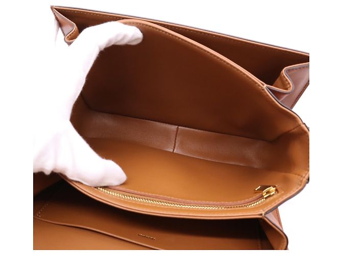 Céline Celine Classic Triomphe Medium Schultertasche Braun Beige - Ansicht 15