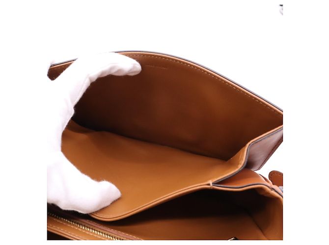 Céline Celine Classic Triomphe Medium Schultertasche Braun Beige - Ansicht 18