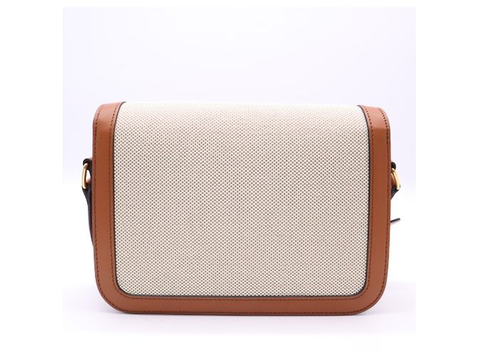 Céline Celine Classic Triomphe Medium Schultertasche Braun Beige - Ansicht 2