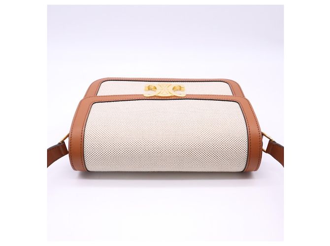 Céline Celine Classic Triomphe Medium Schultertasche Braun Beige - Ansicht 8