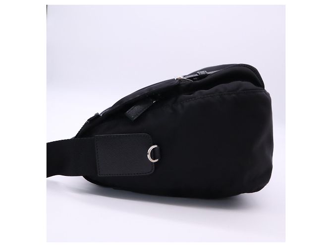 Sac à épaule Prada en polyamide recyclé Saffiano Noir - vue 5