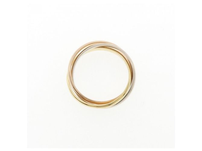 Anello Cartier Trinity in oro bianco oro giallo e oro rosa 18K - vista 2