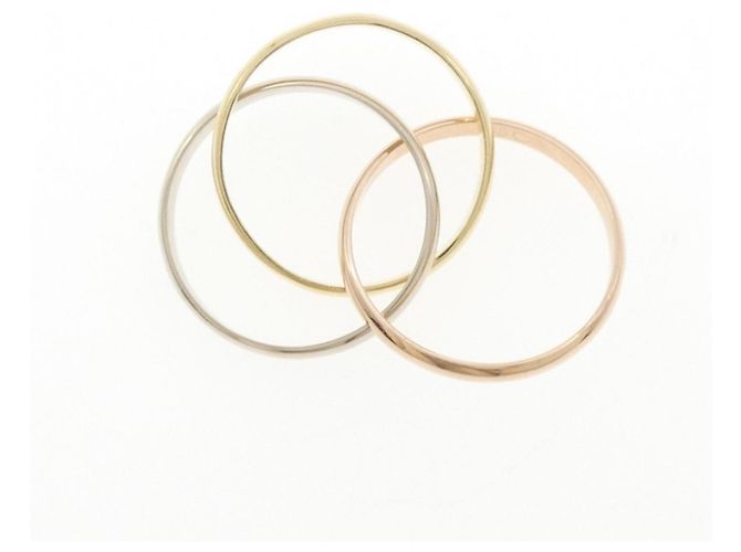 Anello Cartier Trinity in oro bianco oro giallo e oro rosa 18K - vista 3