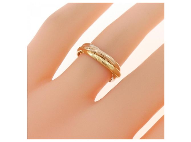 Anello Cartier Trinity in oro bianco oro giallo e oro rosa 18K - vista 4