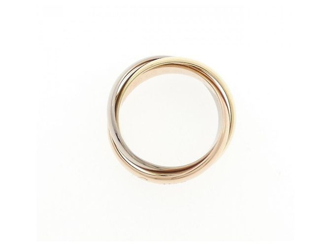 Anel Cartier Trinity em ouro rosa branco e amarelo 18K - vista 2