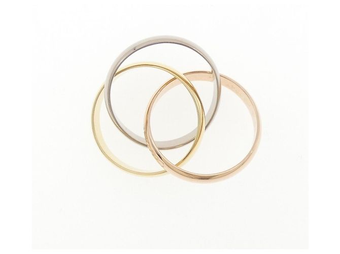 Anel Cartier Trinity em ouro rosa branco e amarelo 18K - vista 3