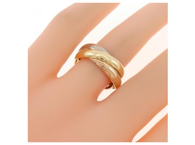 Anel Cartier Trinity em ouro rosa branco e amarelo 18K - vista 4