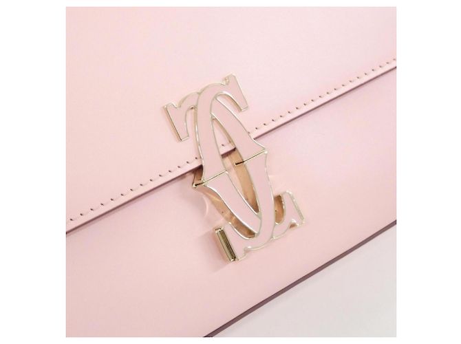 Borsa a tracolla Cartier C DE CARTIER in vitello rosa - vista 7