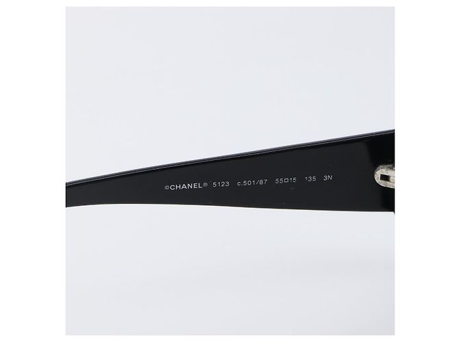 CHANEL Sonnenbrille Kunststoff Black CC Auth BA15678V Schwarz - Ansicht 14