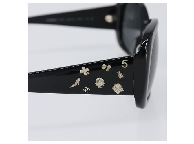 CHANEL Sonnenbrille Kunststoff Black CC Auth BA15678V Schwarz - Ansicht 8