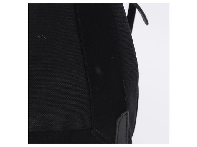 Borsa a mano BALENCIAGA Navy Cabas XS Canvas Black Silver 390346 Auth 201237A Nero Argento - vista 4