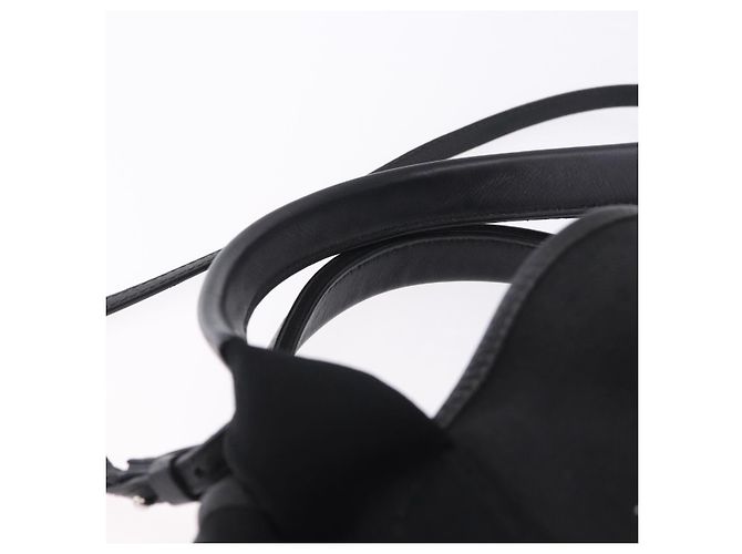 Borsa a mano BALENCIAGA Navy Cabas XS Canvas Black Silver 390346 Auth 201237A Nero Argento - vista 9