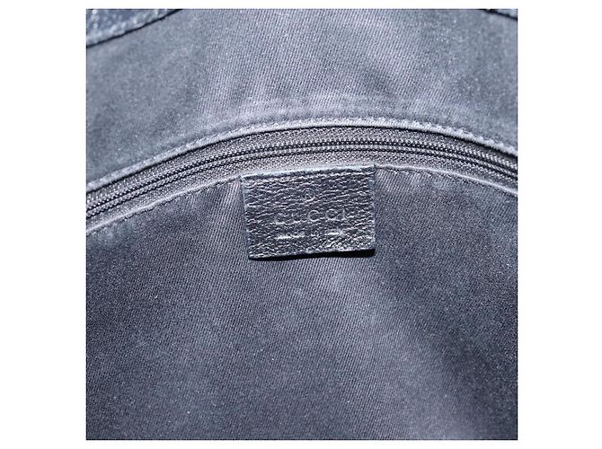 Borsa GUCCI GG Canvas Nero Argento 113017 Auth 203778 - vista 15