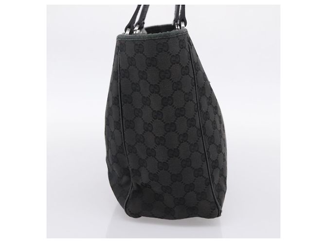 Borsa GUCCI GG Canvas Nero Argento 113017 Auth 203778 - vista 4