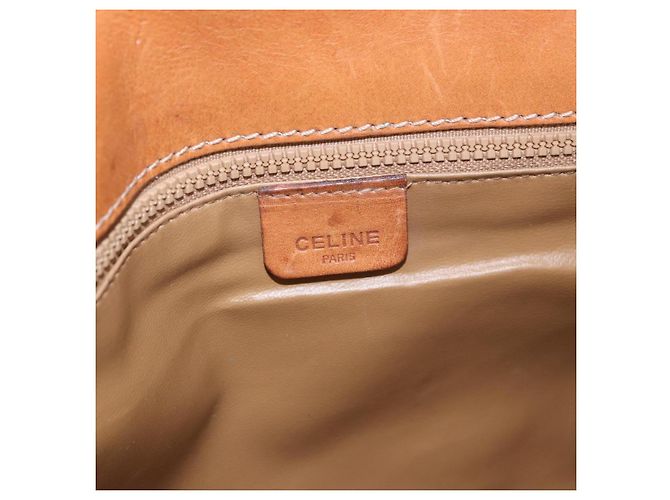 16 Céline Borsa a tracolla CELINE Macadam Canvas PVC Leather Brown Gold Auth 200927 Marrone D'oro - vista 25