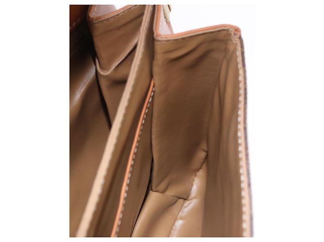 16 Céline Borsa a tracolla CELINE Macadam Canvas PVC Leather Brown Gold Auth 200927 Marrone D'oro - vista 30