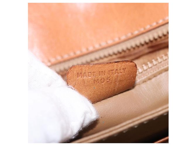 16 Céline Borsa a tracolla CELINE Macadam Canvas PVC Leather Brown Gold Auth 200927 Marrone D'oro - vista 34