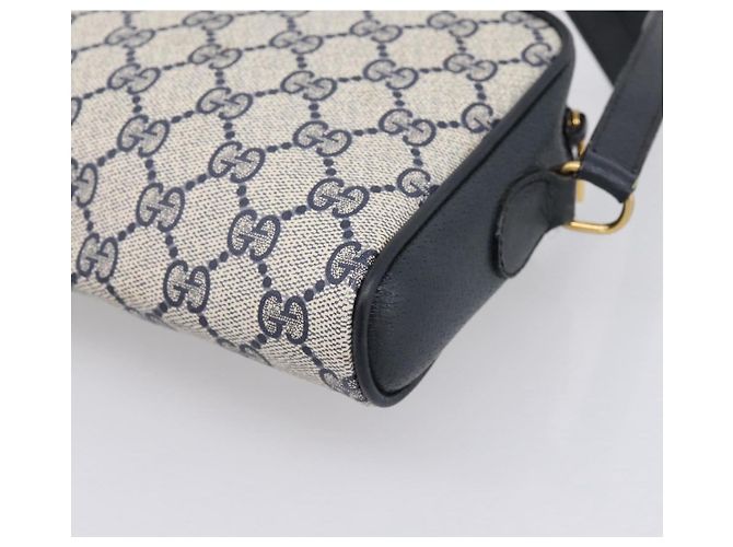 Borsa a tracolla GUCCI GG Supreme Sherry Line PVC Navy Gold 116 02 089 Auth 203358 Blu navy - vista 12