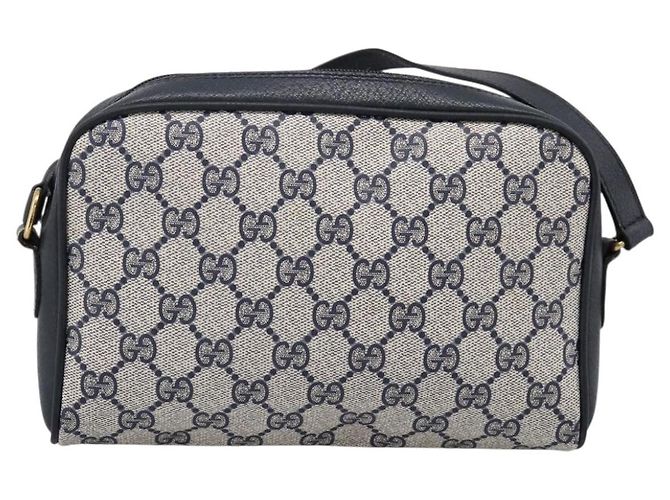 Borsa a tracolla GUCCI GG Supreme Sherry Line PVC Navy Gold 116 02 089 Auth 203358 Blu navy - vista 3