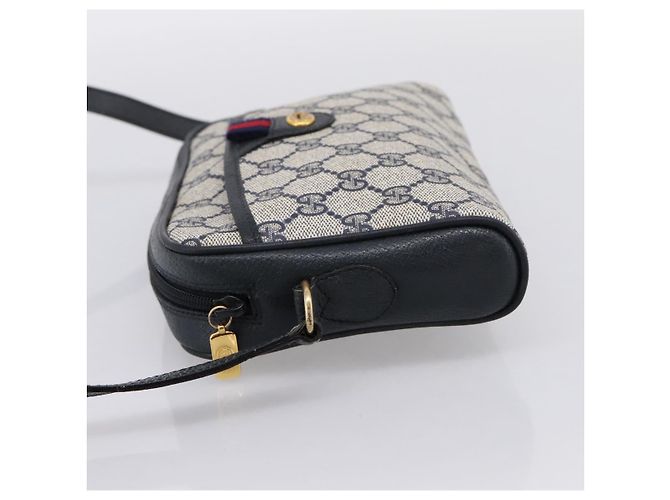 Borsa a tracolla GUCCI GG Supreme Sherry Line PVC Navy Gold 116 02 089 Auth 203358 Blu navy - vista 4