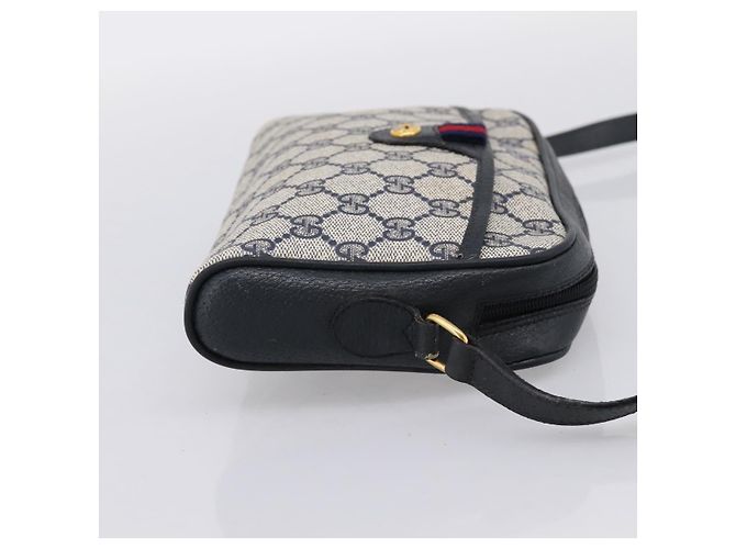 Borsa a tracolla GUCCI GG Supreme Sherry Line PVC Navy Gold 116 02 089 Auth 203358 Blu navy - vista 5