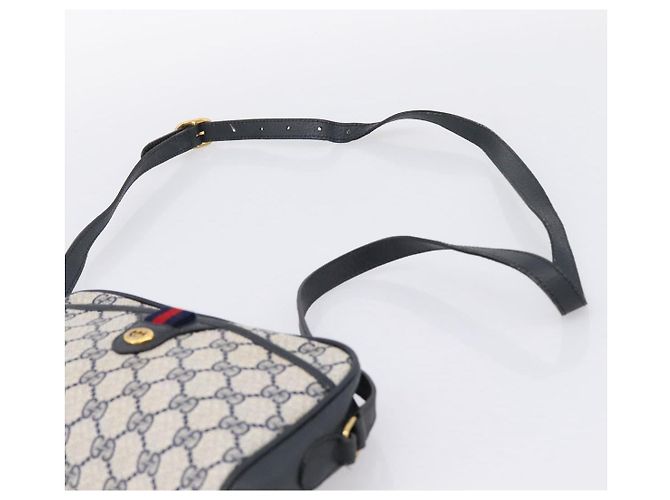 Borsa a tracolla GUCCI GG Supreme Sherry Line PVC Navy Gold 116 02 089 Auth 203358 Blu navy - vista 8