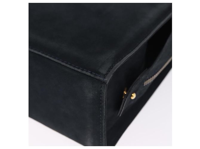 Borsa Salvatore Ferragamo Vala in camoscio 2way nera e oro autentica 202471 Nero D'oro - vista 14