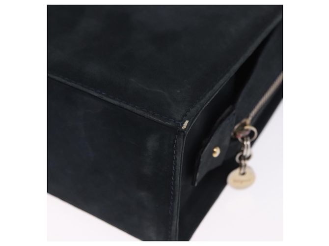 Borsa Salvatore Ferragamo Vala in camoscio 2way nera e oro autentica 202471 Nero D'oro - vista 16