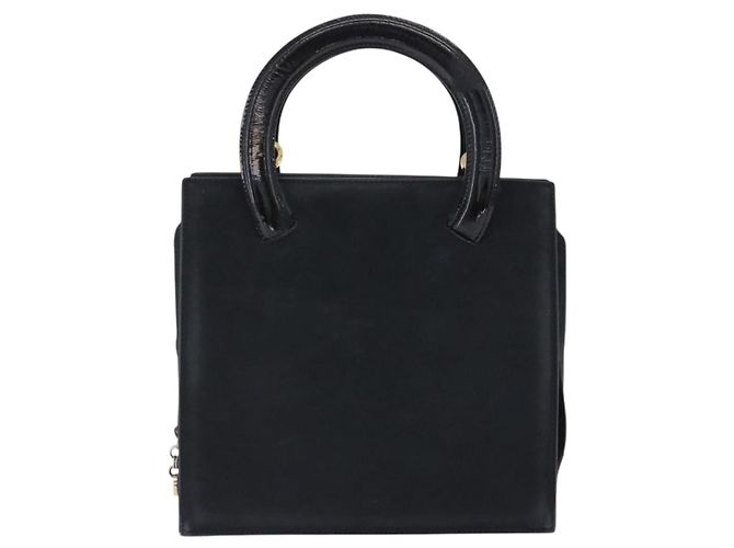 Borsa Salvatore Ferragamo Vala in camoscio 2way nera e oro autentica 202471 Nero D'oro - vista 2