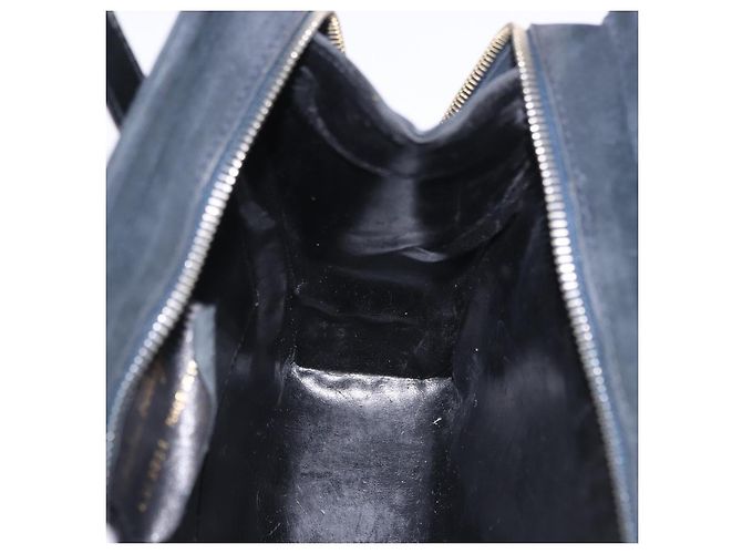 Borsa Salvatore Ferragamo Vala in camoscio 2way nera e oro autentica 202471 Nero D'oro - vista 20
