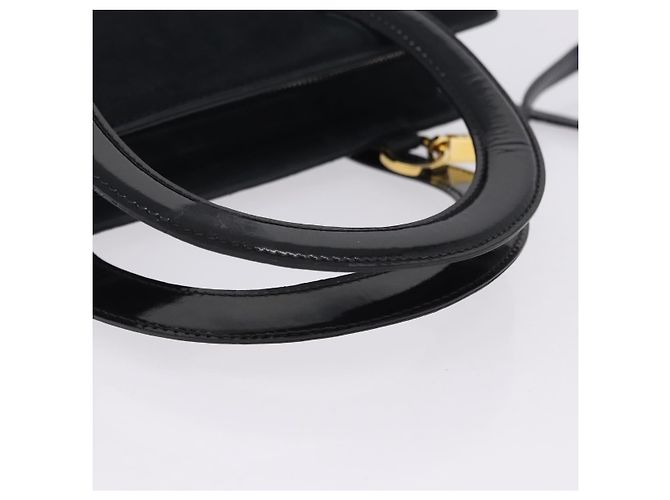 Borsa Salvatore Ferragamo Vala in camoscio 2way nera e oro autentica 202471 Nero D'oro - vista 7
