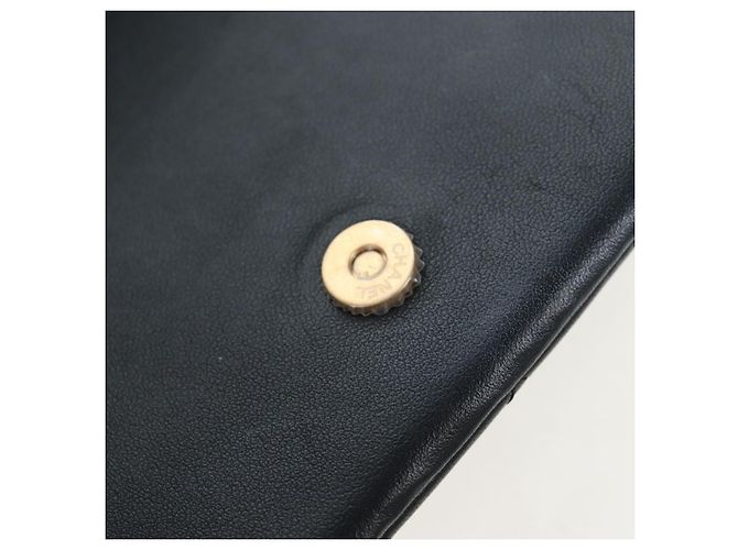 Borsa a tracolla CHANEL Matelasse con catena in pelle d'agnello nera e oro CC Auth 200775SM Nero D'oro - vista 17